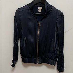 H&M Satin zipper jacket